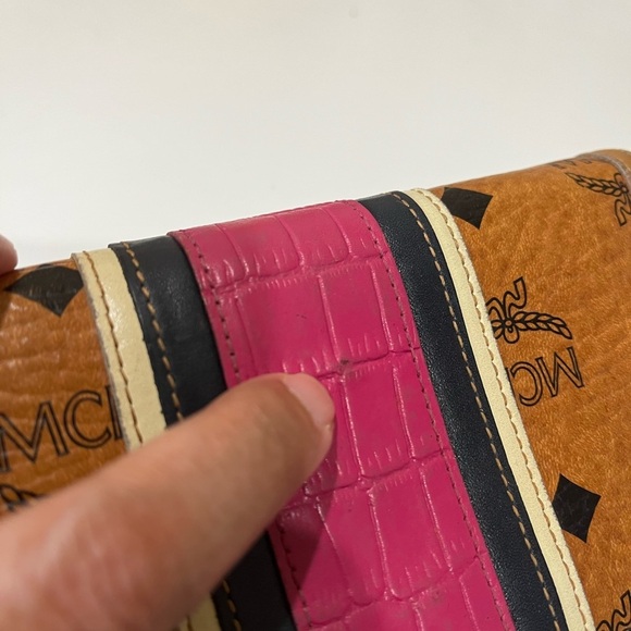 MCM COGNAC VISETOS LONG TRIFOLD WALLET - Picture 5 of 16